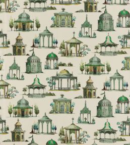 Follies Fabric by Mulberry Home Emerald
