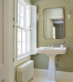 Folly Wallpaper by Schumacher Olive