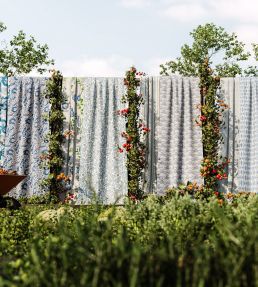 Fondant Stripe Fabric by Scion Denim