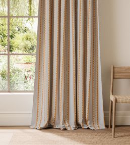 Fondant Stripe Fabric by Scion Tangerine/Blush