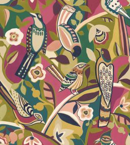 Forest Chorus Wallpaper by Ohpopsi Berry Leaf