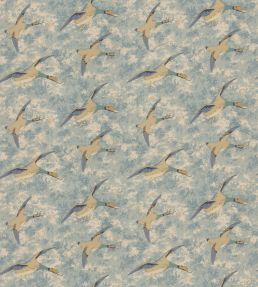 Forest Ducks Fabric by Mulberry Home Blue
