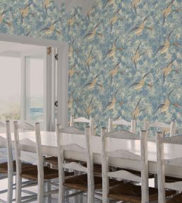Forest Ducks Wallpaper by Mulberry Home Emerald
