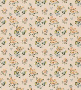 Forest Flower Fabric by GP & J Baker Teal/Spice