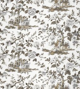 Forest Lodge Fabric by Thibaut Brown and White