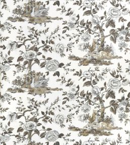 Forest Lodge Wallpaper by Thibaut Brown and White