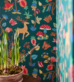 Forest of Dean Wallpaper by Sanderson Mulberry/Multi