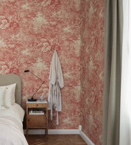 Forest Toile Mural by Sandberg Red
