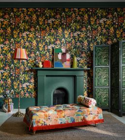 Foresta Velvet Fabric by Harlequin Rosewood / Azul / Huckleberry