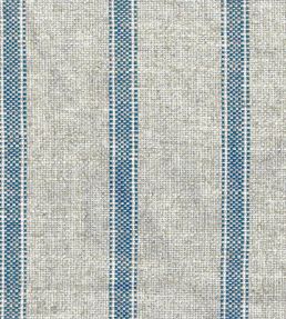 Forfar Stripe Fabric by Ian Mankin Bluestone
