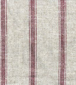 Forfar Stripe Fabric by Ian Mankin Garnet