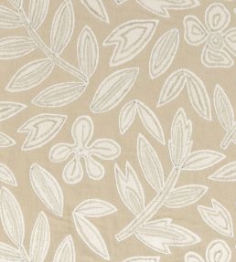 Forget Me Not Fabric by Casamance Beige