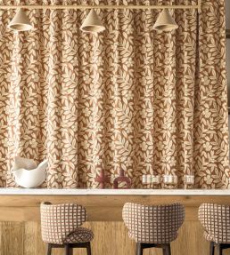 Forget Me Not Fabric by Casamance Olive