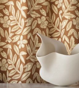 Forget Me Not Fabric by Casamance Olive
