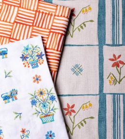 Roar Stitch Fabric by GP & J Baker Green