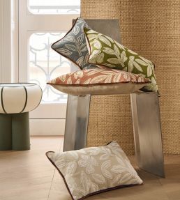 Forget Me Not Cushion 30 x 50cm by Maison Casamance Olive