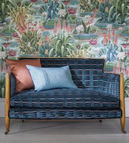 Foulard Silk Fabric by Osborne & Little Peacock