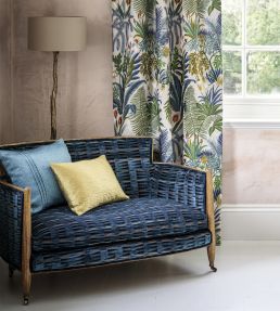Foulard Silk Fabric by Osborne & Little Peacock