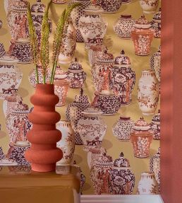Fragile Wallpaper by Eijffinger Orange