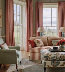 Frances Stripe Fabric by Colefax and Fowler Fuchsia