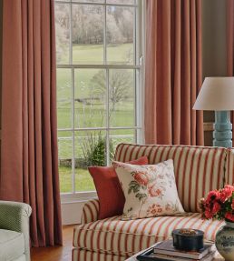 Frances Stripe Fabric by Colefax and Fowler Fuchsia