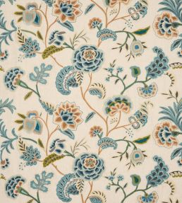 Francine Fabric by Colefax And Fowler Blue/Sienna
