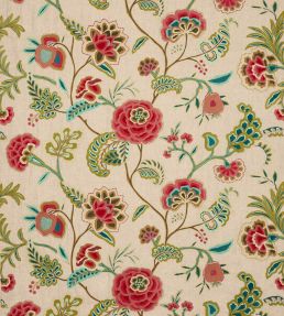 Francine Fabric by Colefax And Fowler Red/Forest