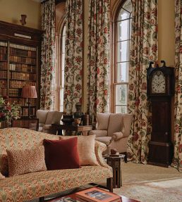Francine Fabric by Colefax And Fowler Blue/Sienna