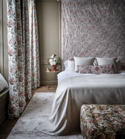 Francis Velvet Fabric by Clarke & Clarke Midnight
