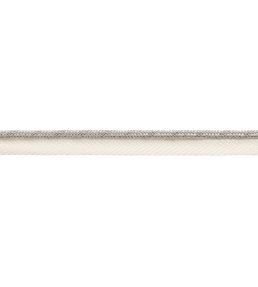 Francoise Metallic Cord with Tape Trimming by Samuel & sons Silver