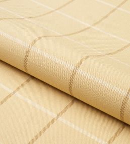 Frannie Windowpane Fabric by Schumacher Camel