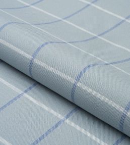 Frannie Windowpane Fabric by Schumacher China Blue