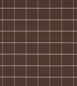 Frannie Windowpane Fabric by Schumacher Chocolate