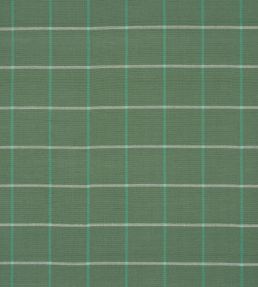 Frannie Windowpane Fabric by Schumacher Green