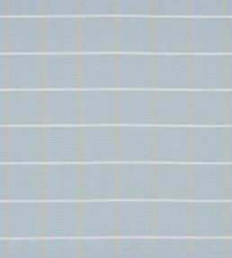 Frannie Windowpane Fabric by Schumacher Light Blue