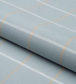 Frannie Windowpane Fabric by Schumacher Light Blue