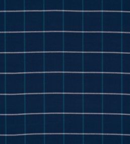 Frannie Windowpane Fabric by Schumacher Navy
