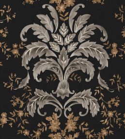 French Damask Wallpaper by Coordonne Onyx