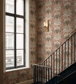 French Damask Wallpaper by Coordonne Peach