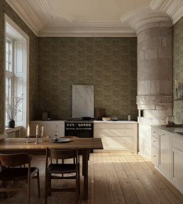 French Damask Wallpaper by Coordonne Sage