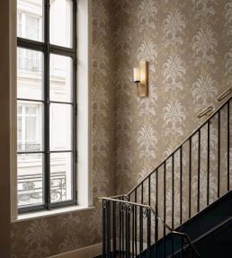 French Damask Wallpaper by Coordonne Stone