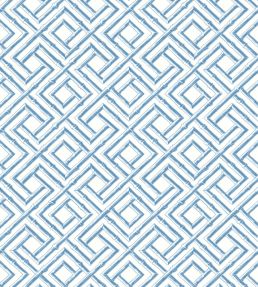 French Lattice Wallpaper by Thibaut Blue
