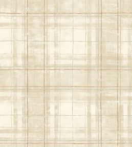 Fresco Plaid Wallpaper by Madeaux 03 Sienna