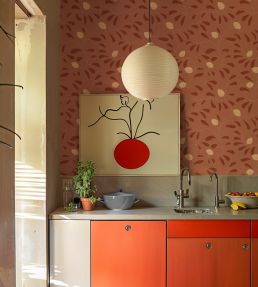Fresh Lemons Wallpaper by Tres Tintas Red