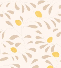 Fresh Lemons Wallpaper by Tres Tintas White