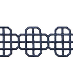 Fret Applique Trimming by Thibaut Navy
