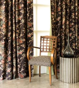 Fret Maze Fabric by Jim Thompson Deep Emerald