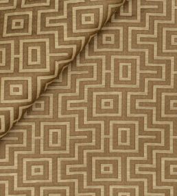 Fret Maze Fabric by Jim Thompson Burnished Brass