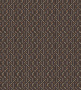 Fretwork Wallpaper by Cole & Son Charcoal & Spice