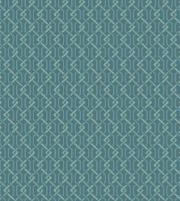 Fretwork Wallpaper by Cole & Son Teal & Viridian